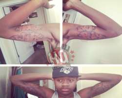 He is a tattoo freak and had tattoos on his arms on which 